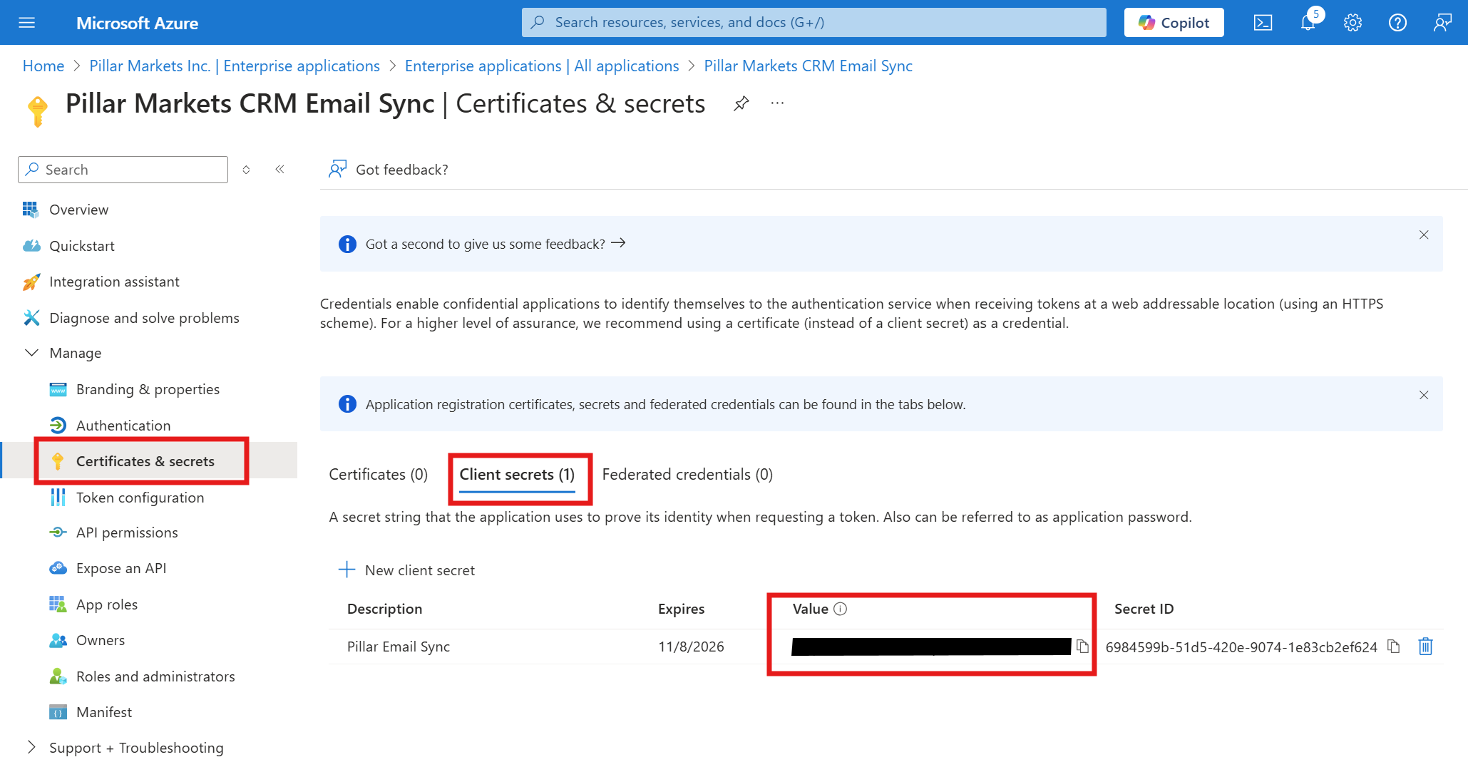Share Client Secret