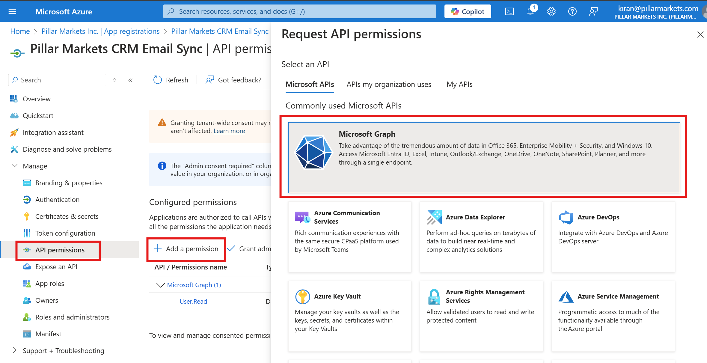Add API Permissions
